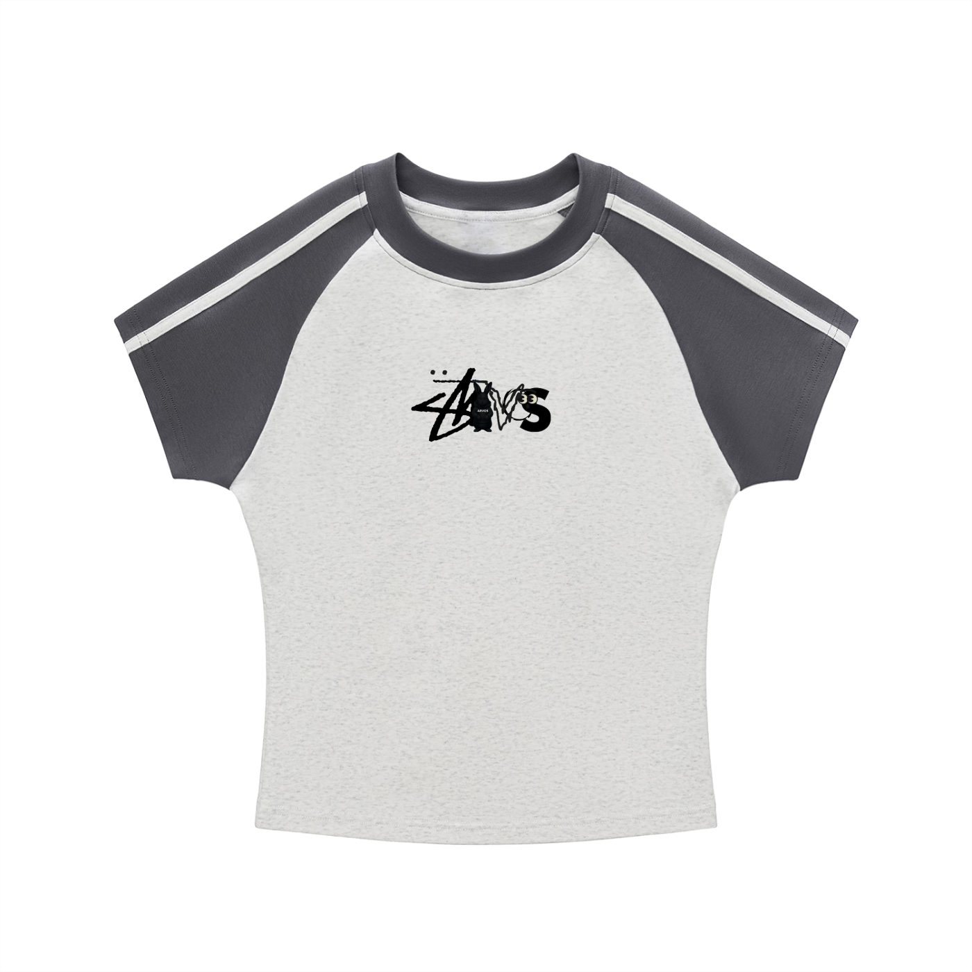 Contrast Stripes Bodycon Raglan  Sleeve T-Shirt