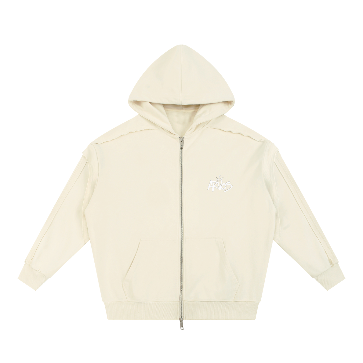 ARVOS Patchwork zip-up hoodie