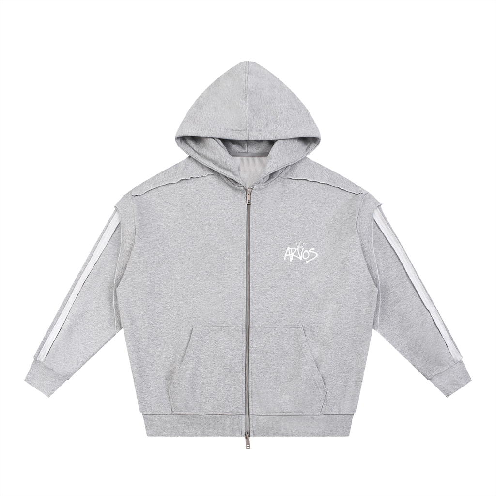 ARVOS Patchwork zip-up hoodie