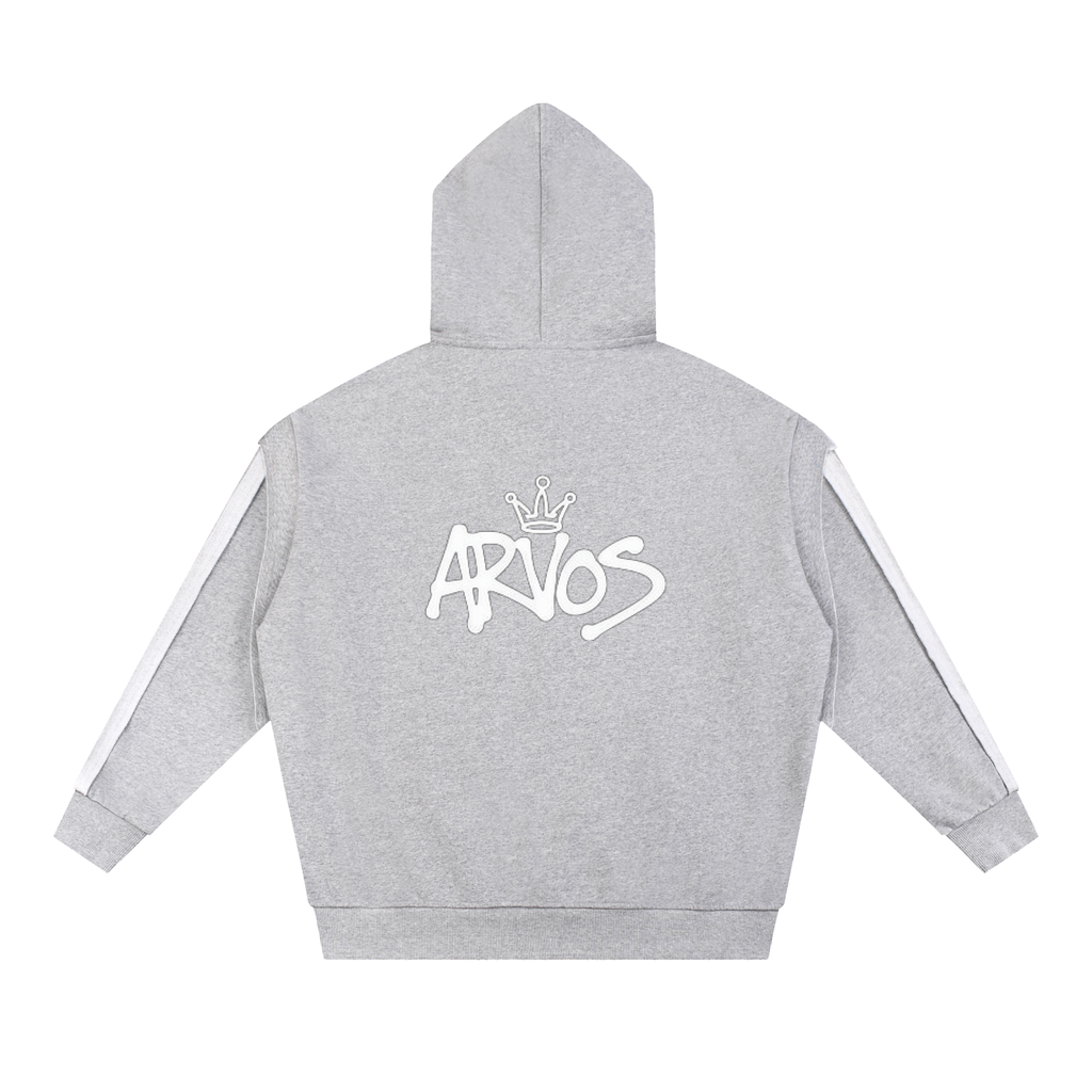 ARVOS Patchwork zip-up hoodie