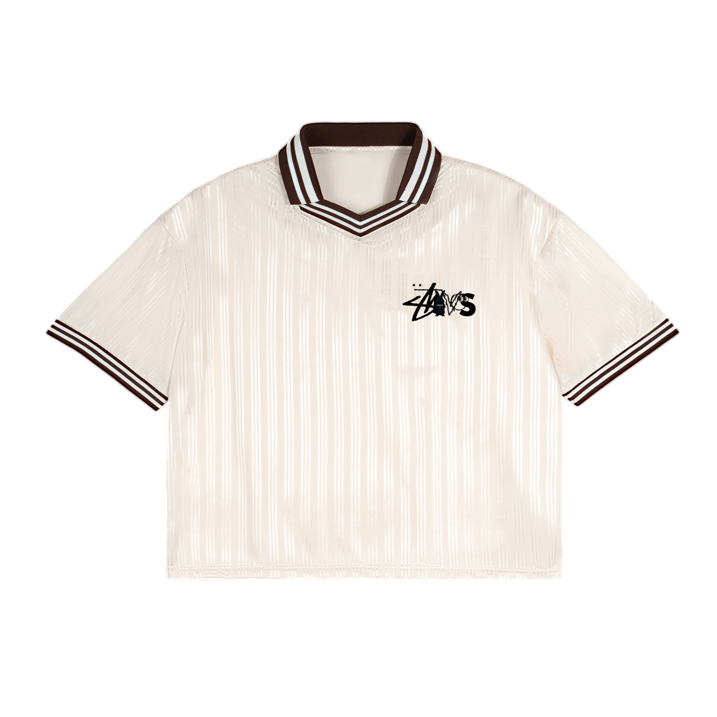 Contrast Stripes Polo Collar T-Shirt