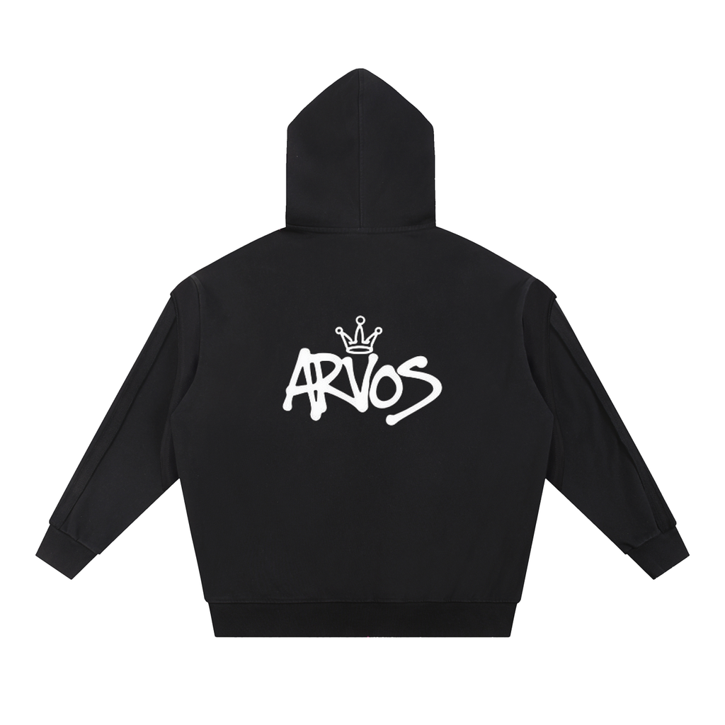 ARVOS Patchwork zip-up hoodie